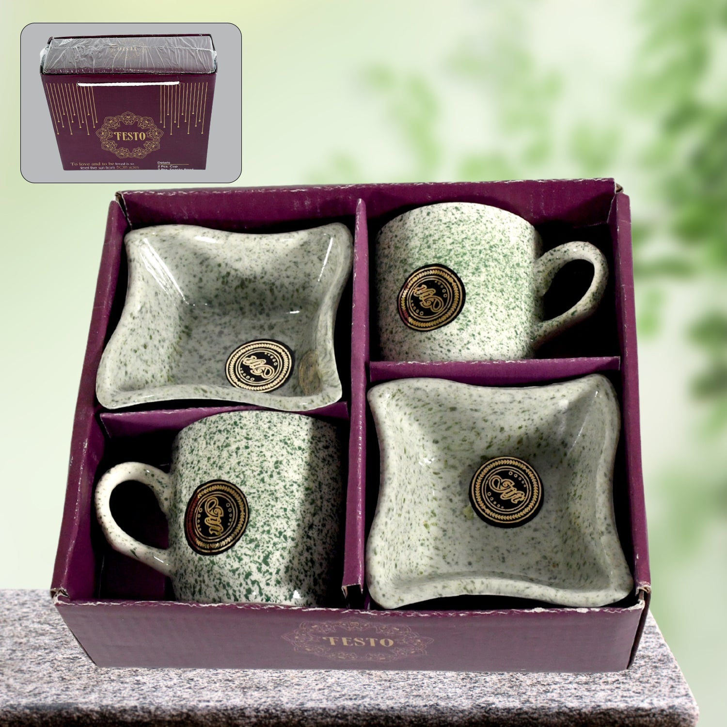 Ceramic Tea / cups / Mug Set Including Snacks / Serving Bowl Milk Cup, Coffee Cup, Tea Cup, Breakfast Cup, Drinking Mug or Outdoor for Household, Gift for Birthday, Wedding Party (4 Pcs set) Ceramic Tea / cups / Mug Set Including Snacks / Serving Bowl Milk Cup, Coffee Cup, Tea Cup, Breakfast Cup, Drinking Mug or Outdoor for Household, Gift for Birthday, Wedding Party (4 Pcs set)
